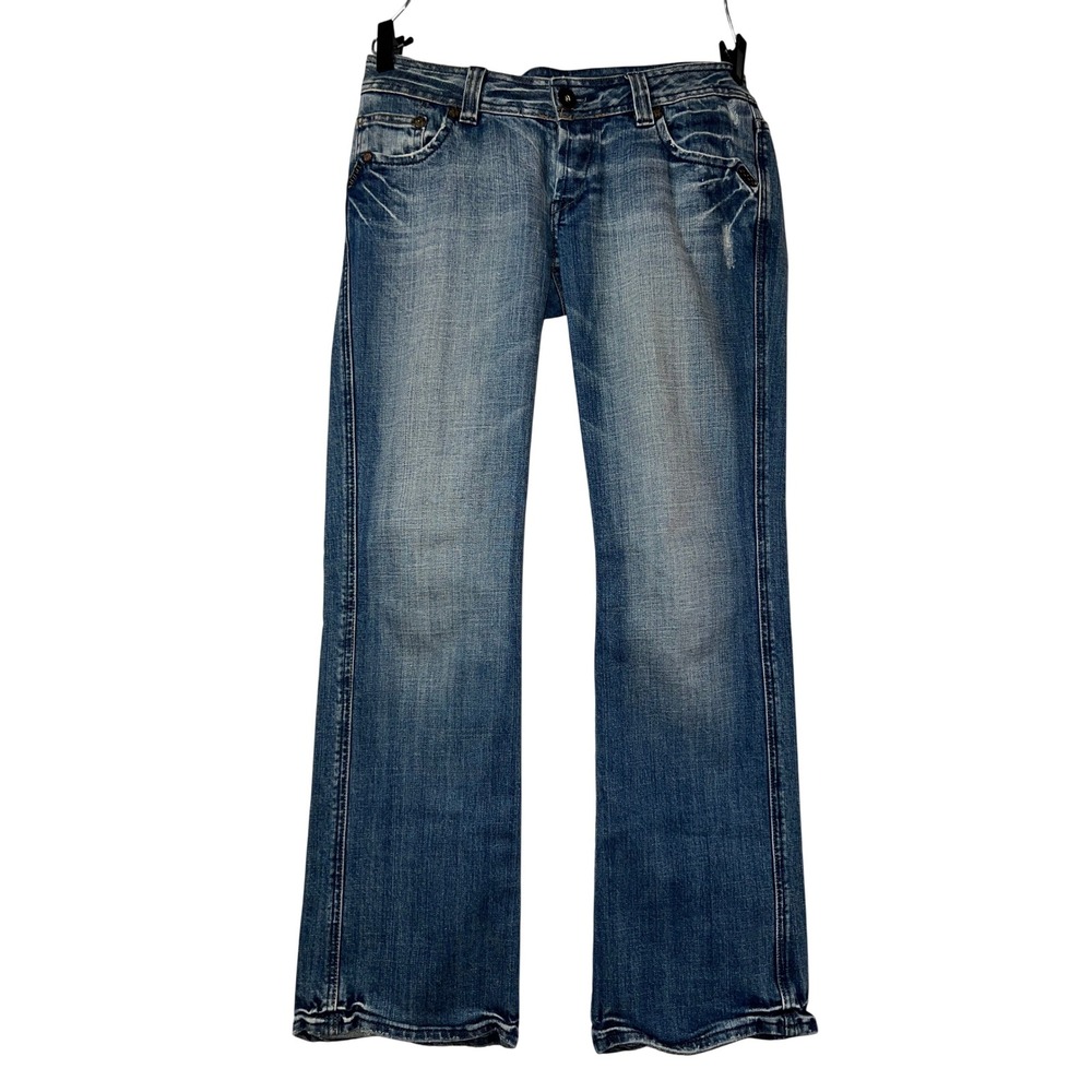 Lee Cooper Franky Premium‎ Denim Bootcut Jeans Blue Distressed Mens 30x33